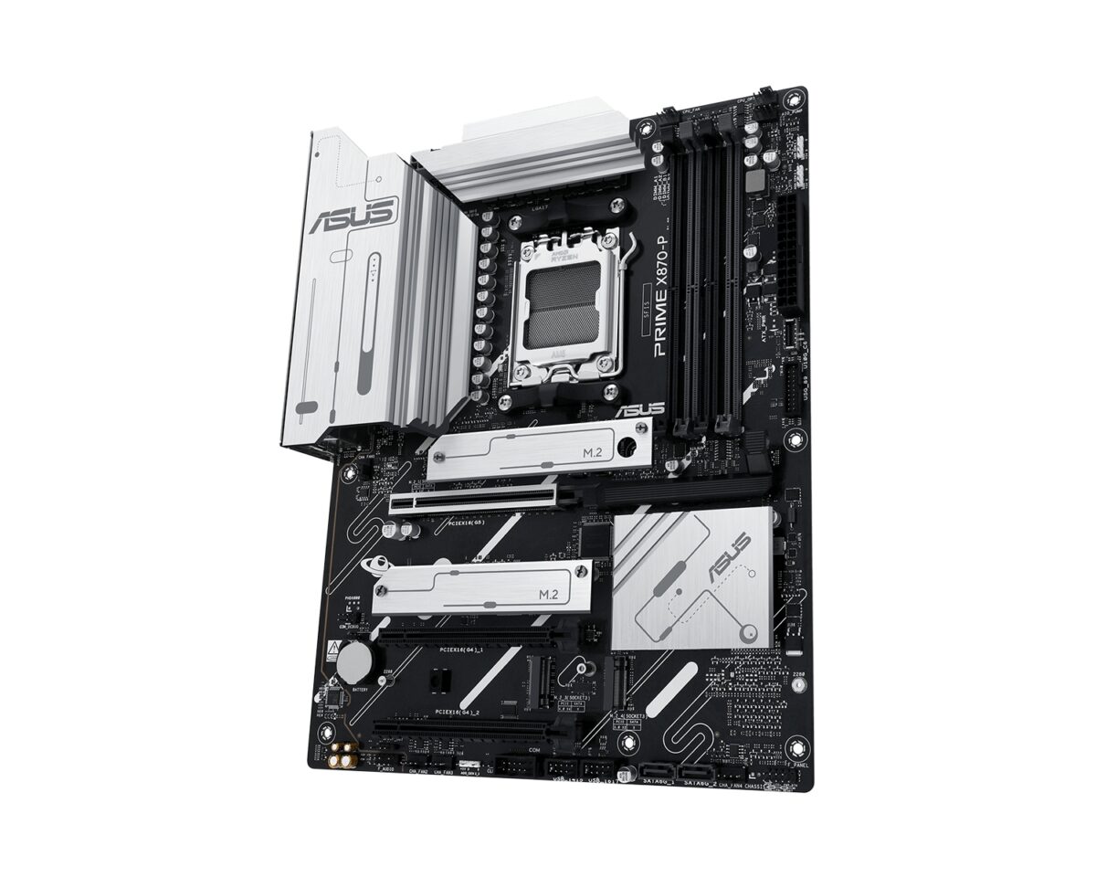Alternative view of ASUS PRIME X870-P: (AM5) 4xDDR5 USB DP HDMI RJ45 ATX