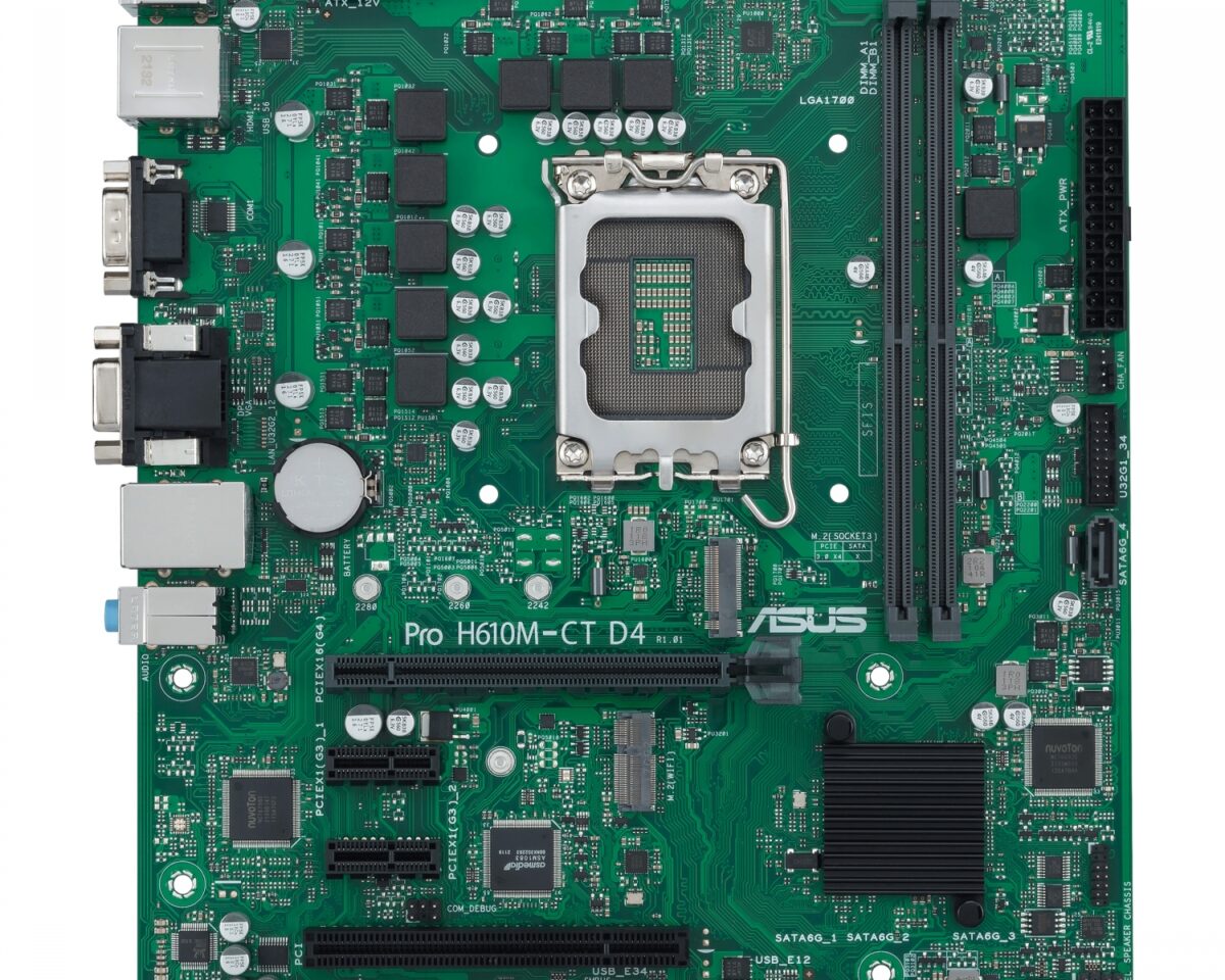 Alternative view of ASUS PRO H610M-C D4-CSM: (1700) 2DDR4 VGA HDMI DP mATX