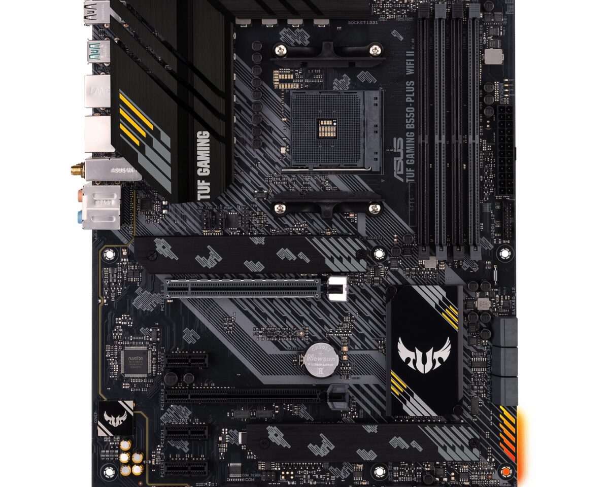 Alternative view of ASUS TUF GAMING B550-PLUS WIFI II: (AM4) 4DDR4 HDMI ATX