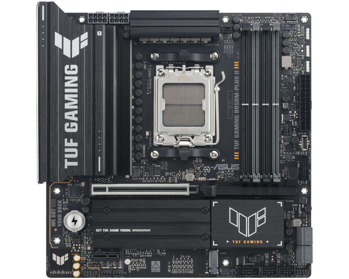 Alternative view of ASUS TUF GAMING B850M-PLUS II:(AM5) 4DDR5 HDMI DP mATX