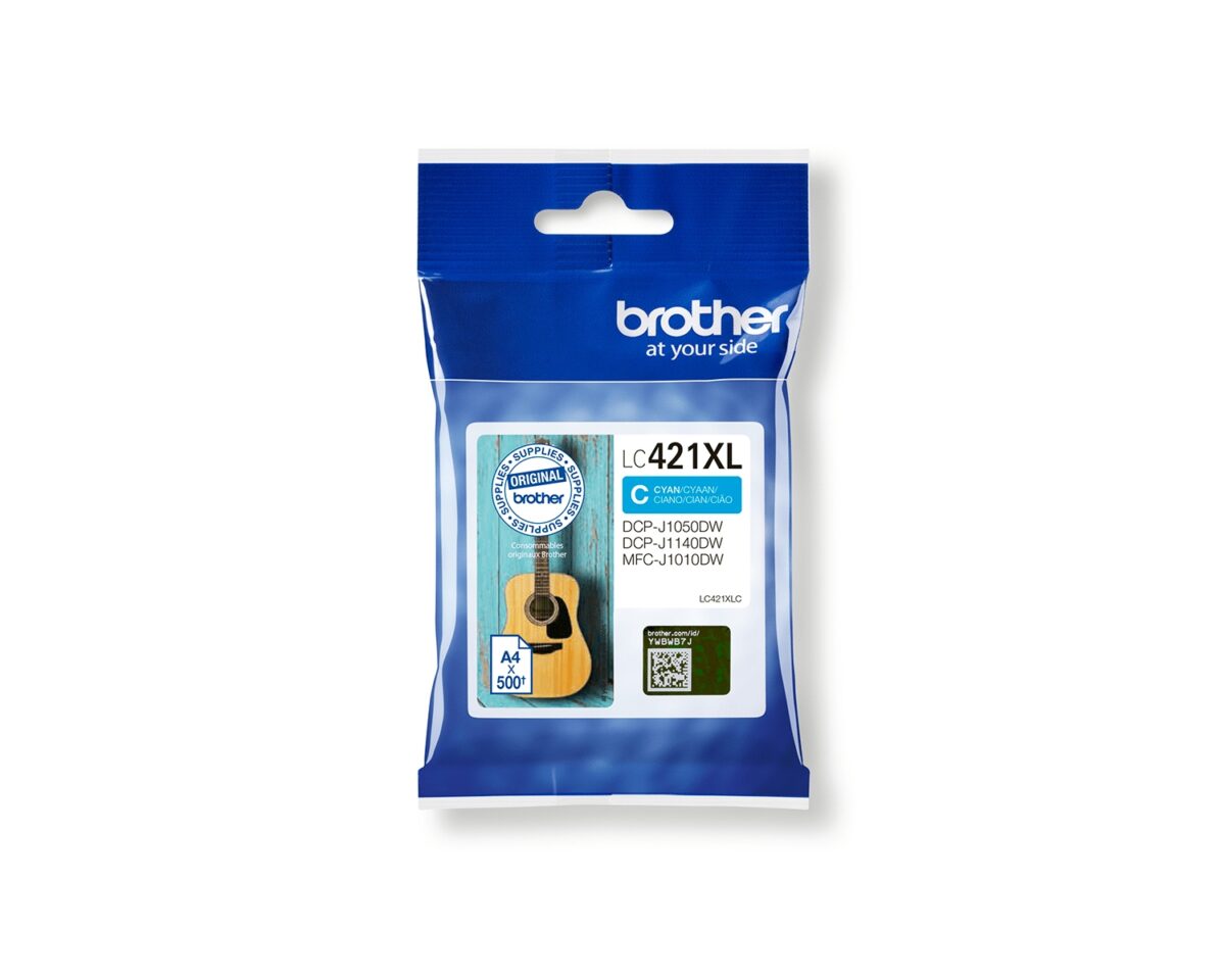 Alternative view of Tinta BROTHER XL Cian 500 páginas (LC421XLC)