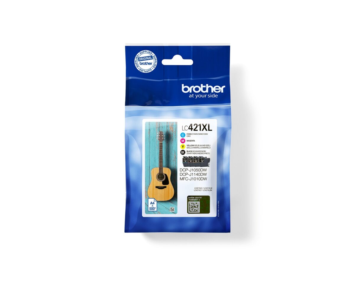 Alternative view of Tinta BROTHER XL Pack Negro/Tricolor (LC421XLVAL)