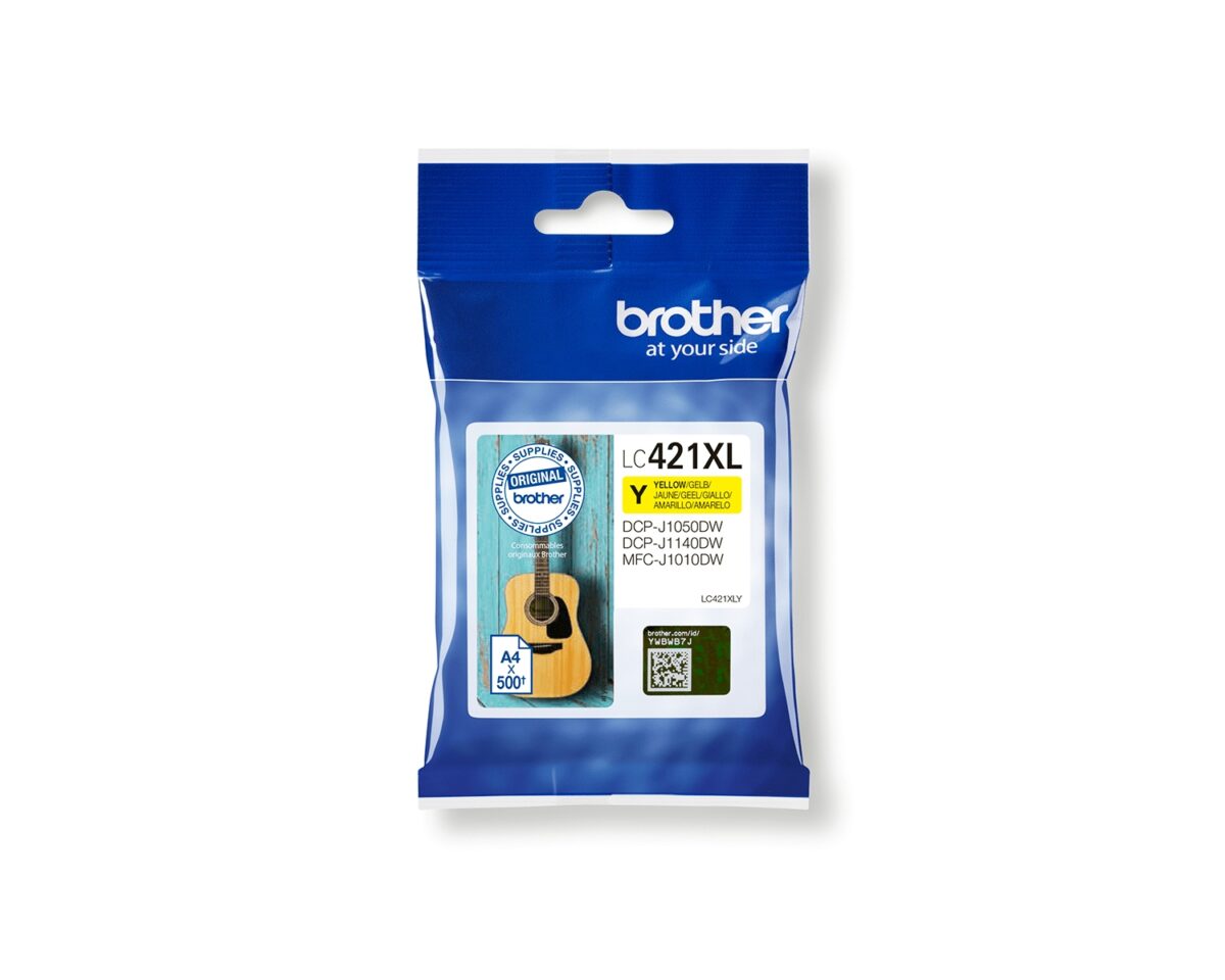 Alternative view of Tinta Brother XL Amarillo 500 páginas (LC421XLY)