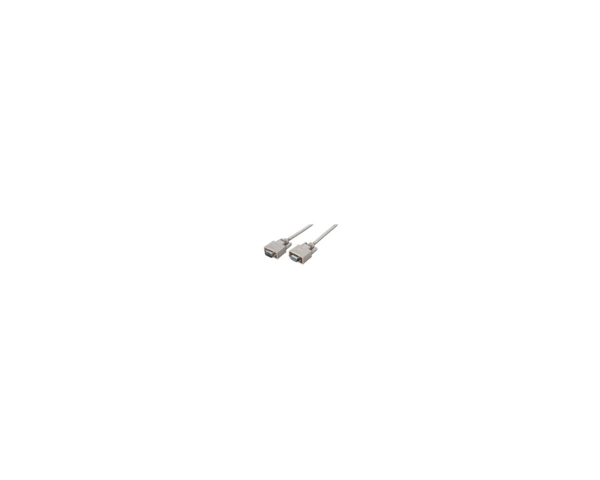 Alternative view of Cable AISENS RS232 DB9/M a DB9/H 1.8m Beige (A112-0065)