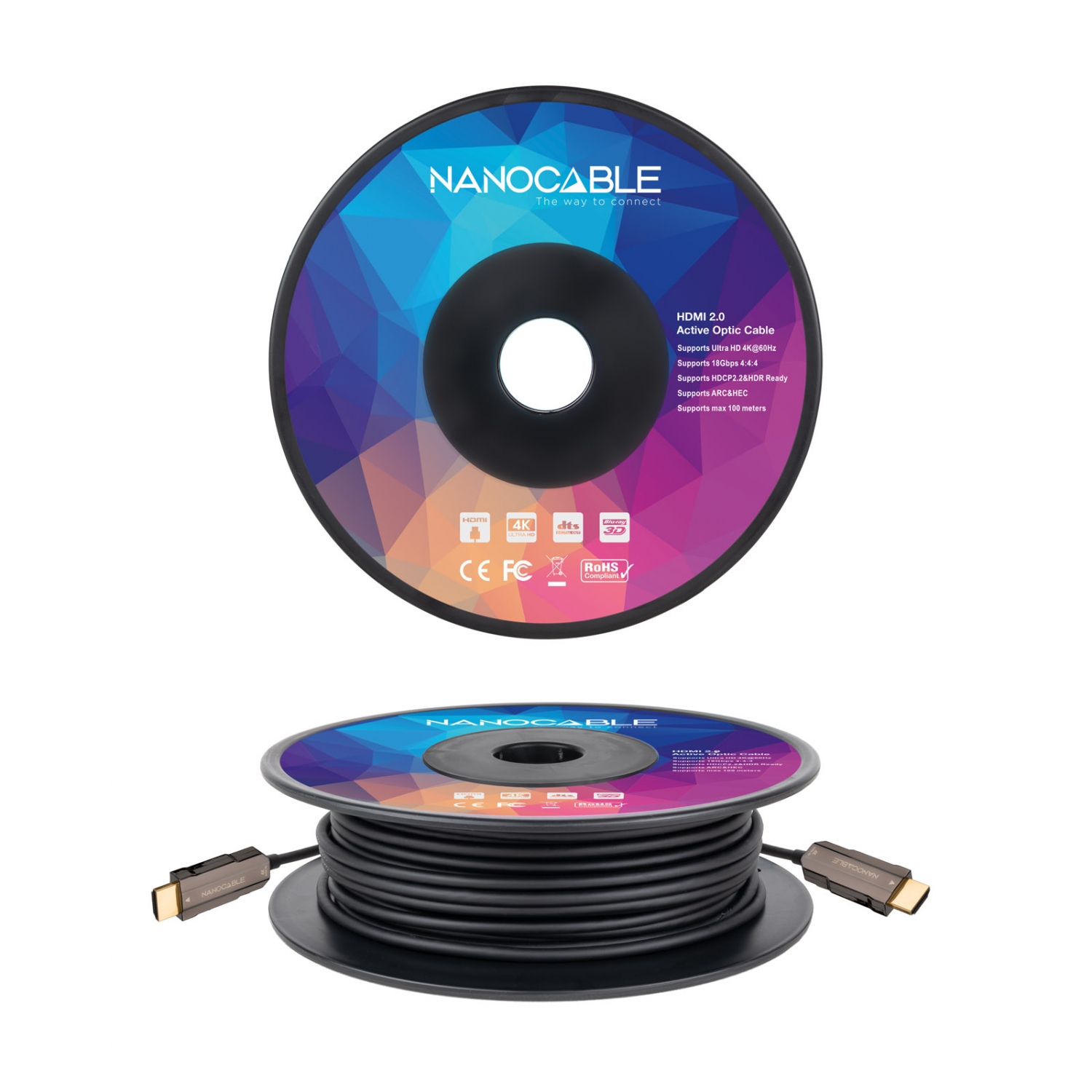 Nanocable HDMI A/M a HDMI A/M 80m Negro (10.15.2080) - Imagen 3