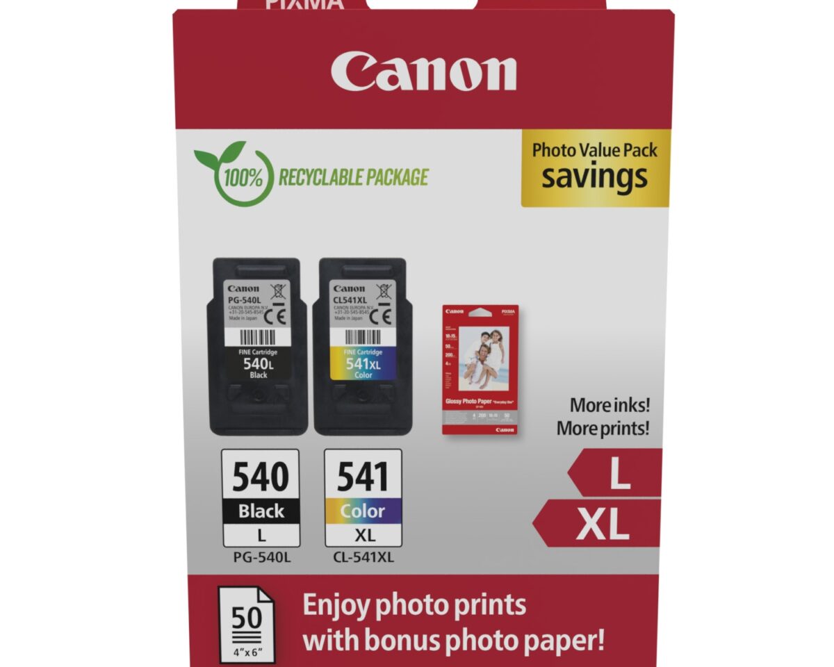 Alternative view of Tinta Canon PG540L/CL541XL + 50 Hojas Photo (5225B012)