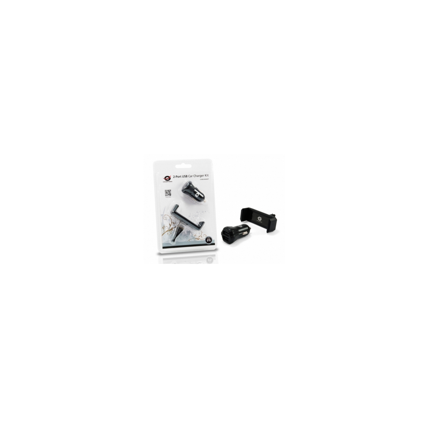 Cargador CONCEPTRONIC Coche 2xUSB Negro (CUSBCAR2AKIT) - Imagen 3
