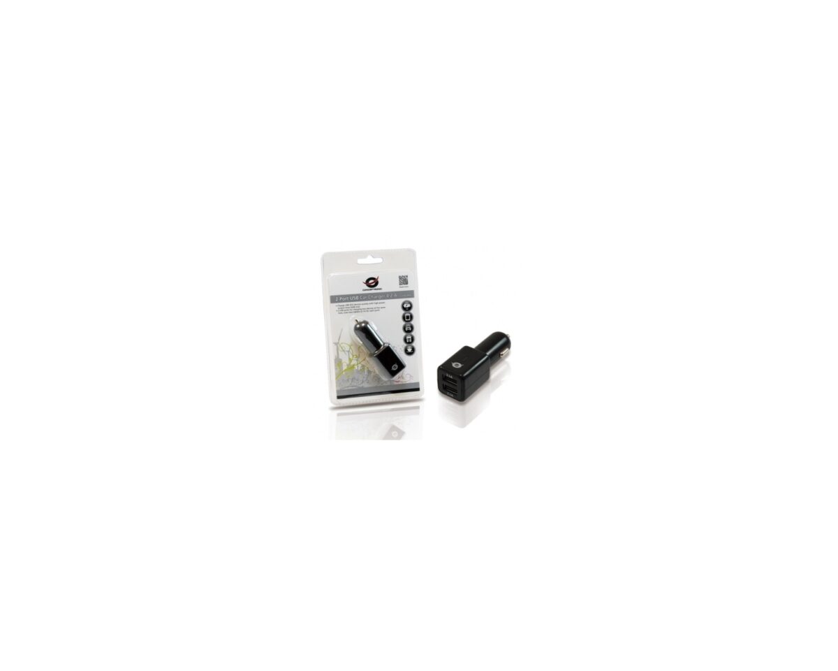 Alternative view of Cargador CONCEPTRONIC Coche 2xUSB 2.0 Negro (CUSBCAR4A)