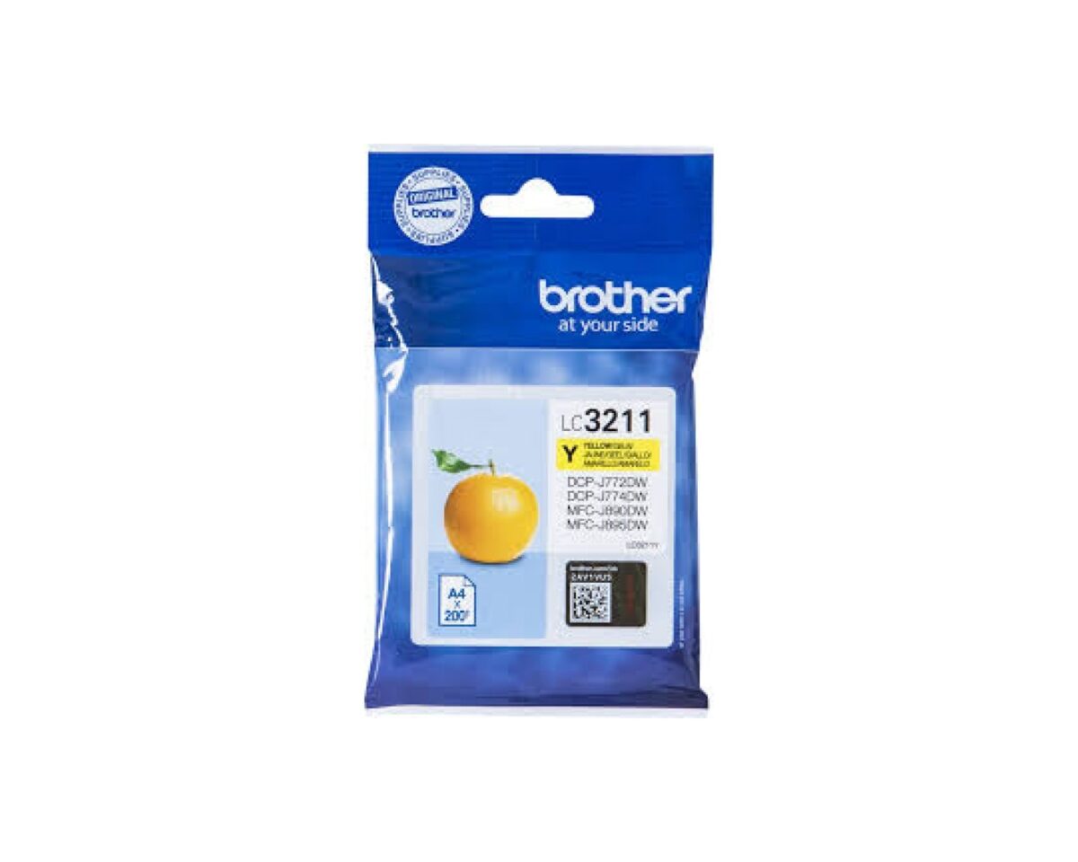 Alternative view of Tinta BROTHER Amarillo 200 páginas (LC3211Y)