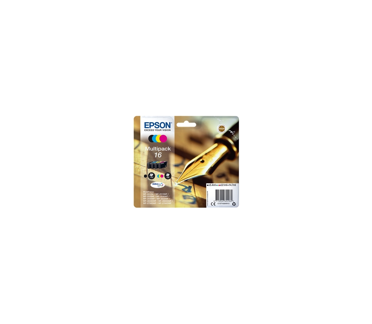 Tinta Epson 16 T1626 Pack Negro/Tricolor (C13T16264012) - Imagen 2