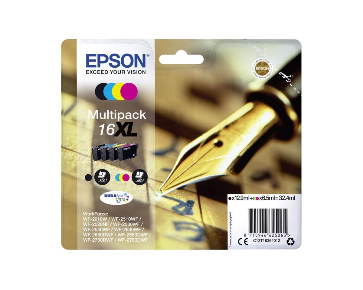 Alternative view of Tinta Epson 16XL T1636 Pack Negro/Color (C13T16364012)