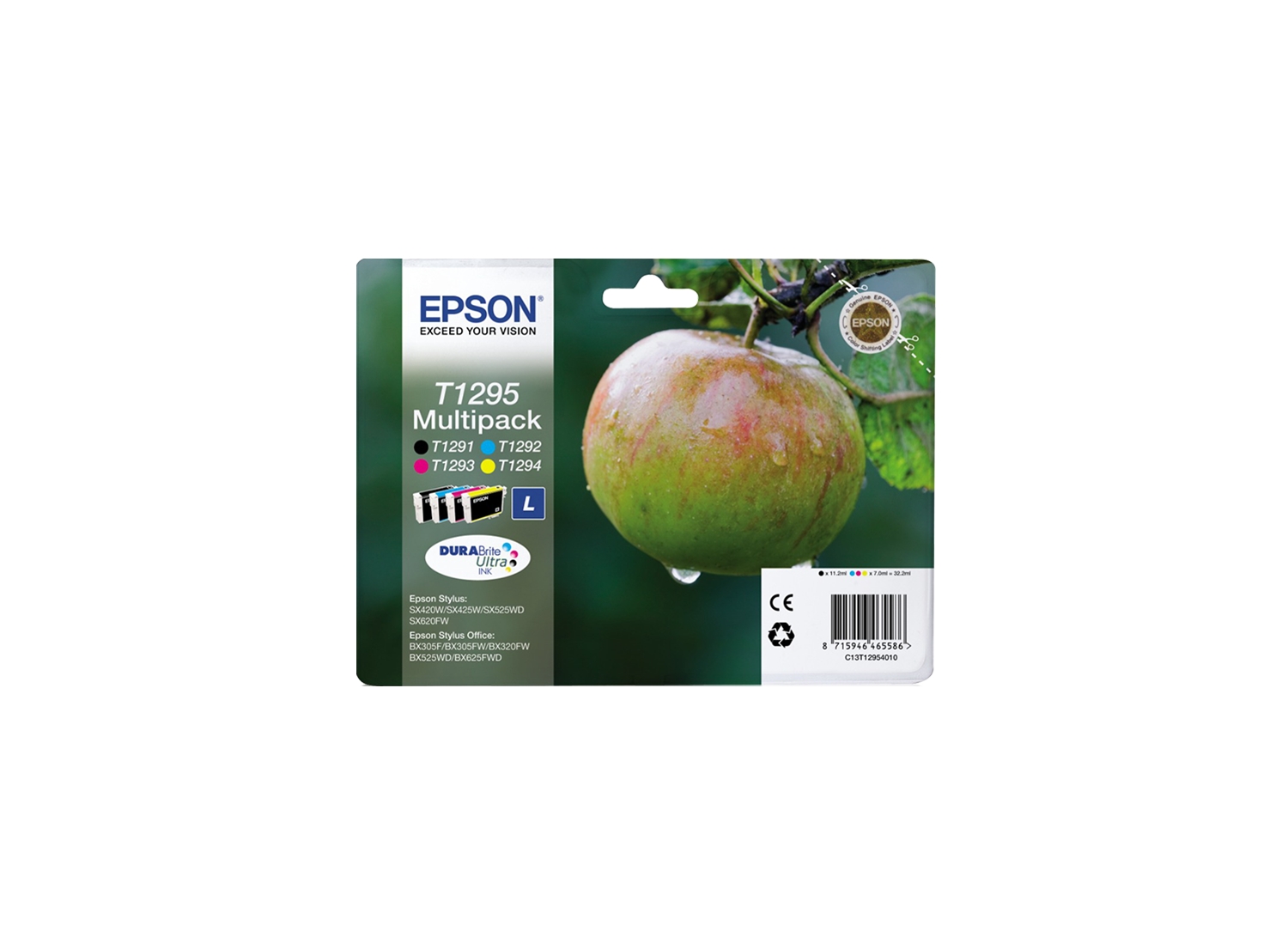 Tinta Epson T1295 Pack Negro/Tricolor (C13T12954012) - Imagen 2
