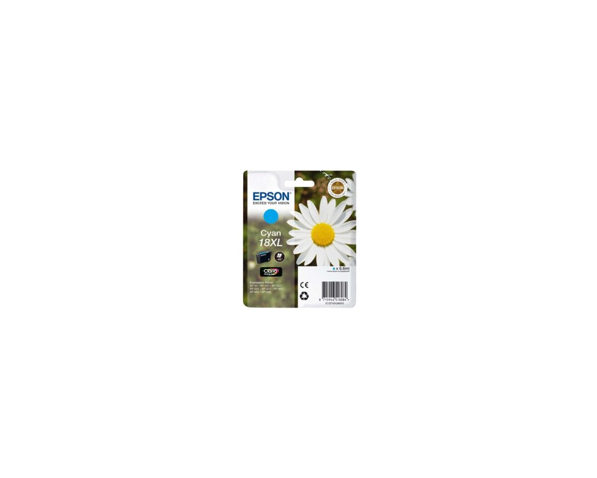 Alternative view of Tinta Epson 18XL T1812 Cian 6.6ml 450pág (C13T18124012)