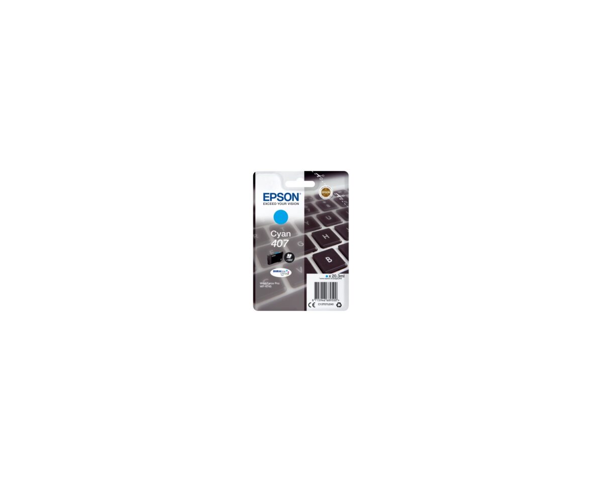 Alternative view of Tinta Epson 407 Cian 20.3ml 1900 páginas (C13T07U240)