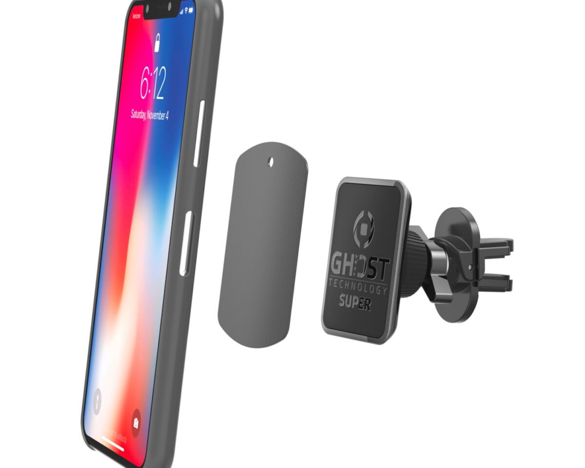 Alternative view of Soporte de Coche CELLY Magnético Negro (GHOSTSUPERPLUS)