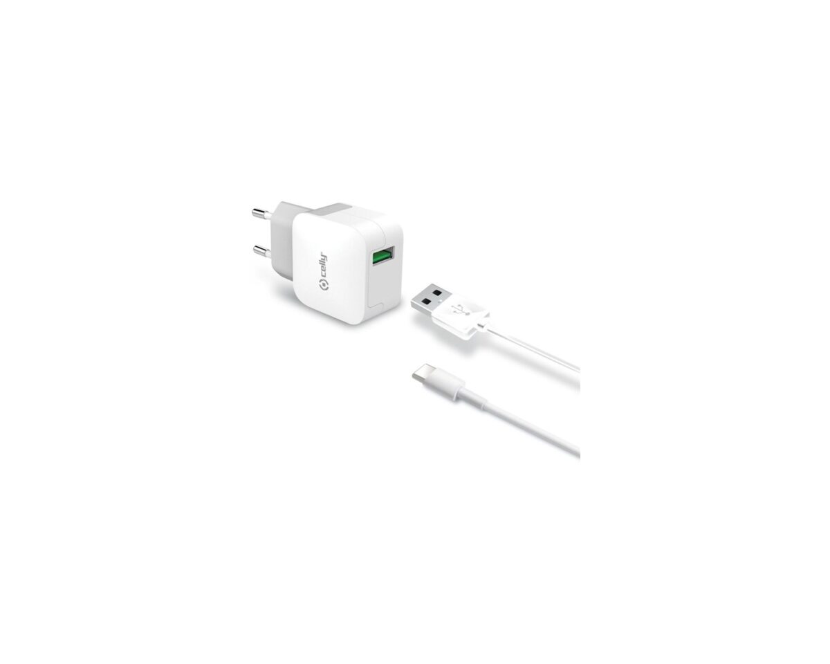 Alternative view of Cargador Pared CELLY USB-A Cable Lightning (TCUSBLIGHT)
