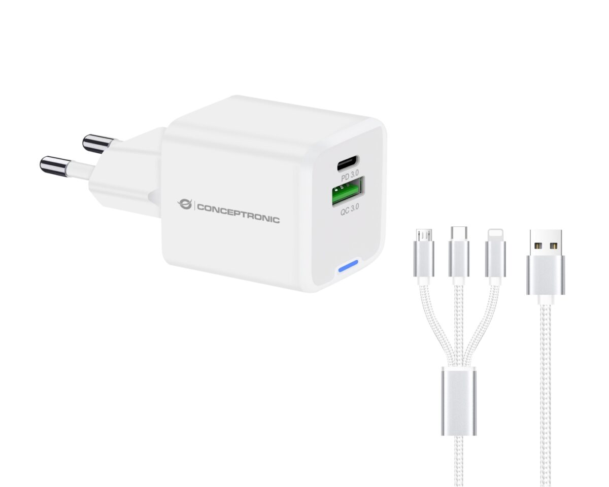 Alternative view of Cargador Pared CONCEPTRONIC USB-A/C GaN 33W (ALTHEA16W)