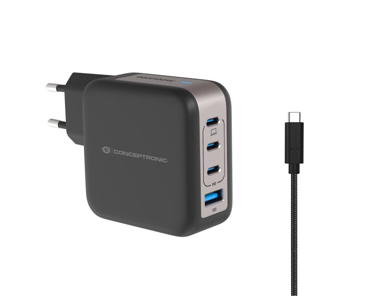 Alternative view of Cargador de Pared CONCEPTRONIC USB-A/C 100W (ALTHEA18B)