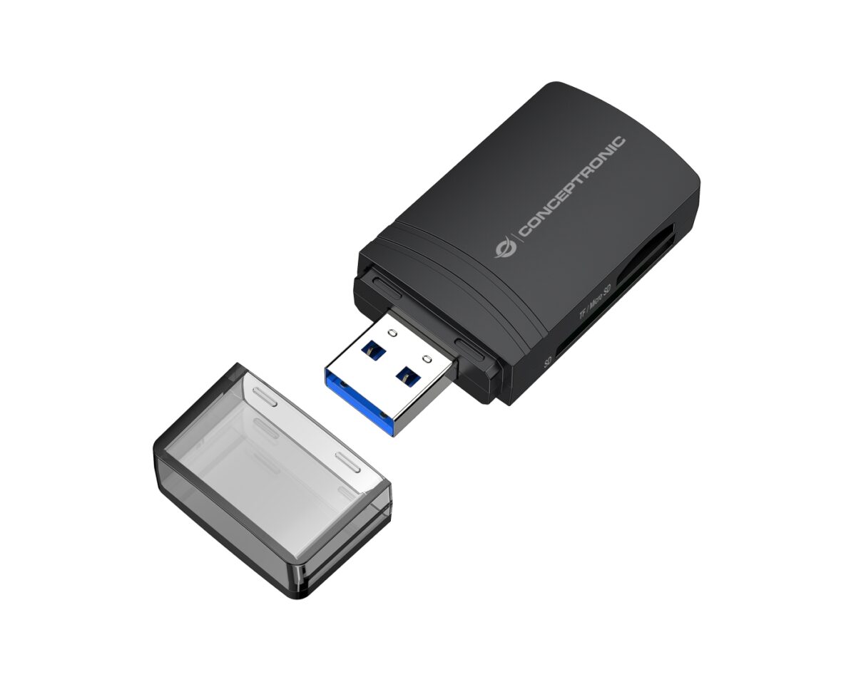 Alternative view of Lector Tarjetas CONCEPTRONIC USB-A 3.0 Negro (BIAN06B)