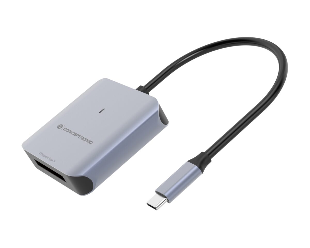 Alternative view of Lector Tarjetas CONCEPTRONIC USB-C 3.1 Gris (BIAN08G)