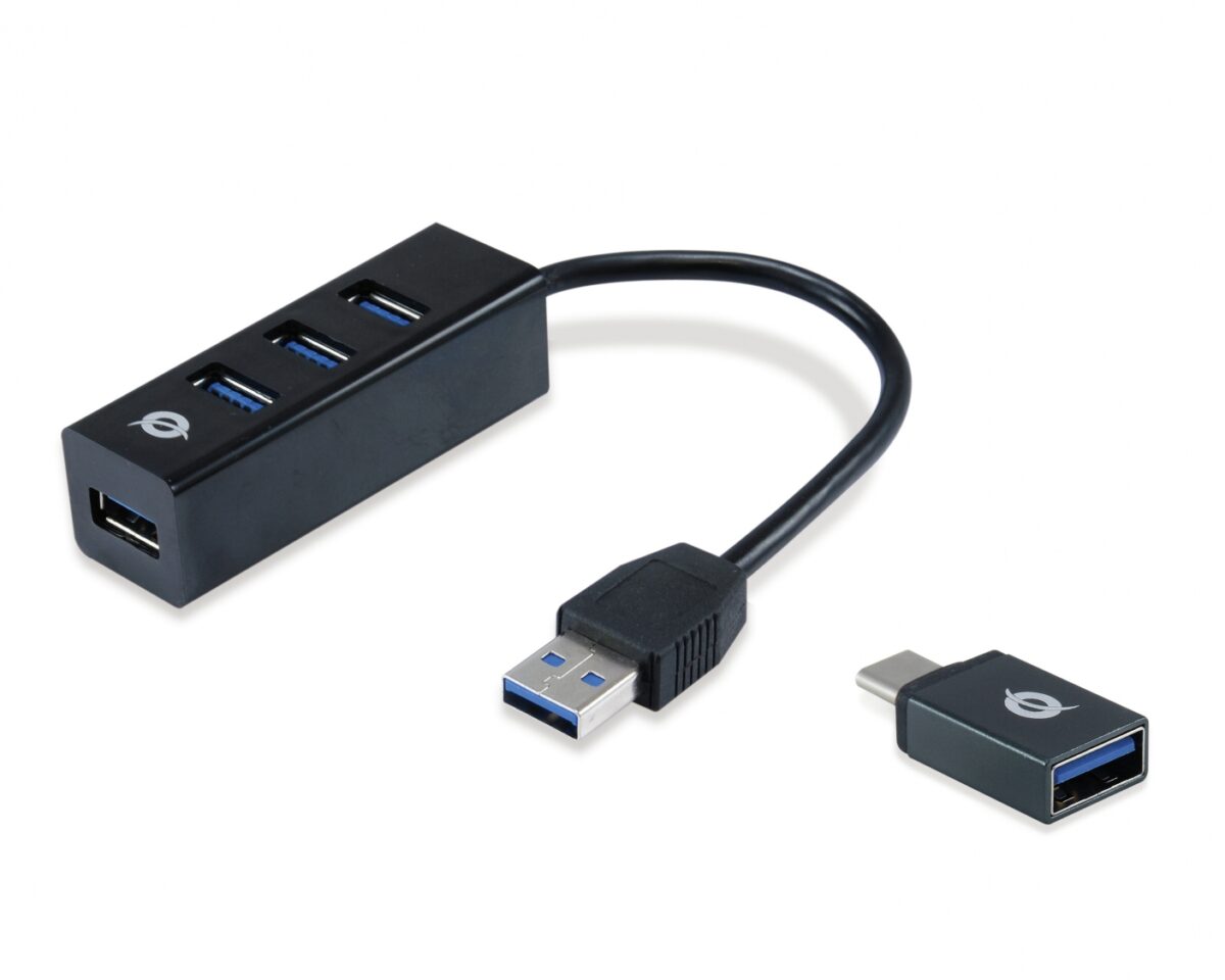 Alternative view of Hub CONCEPTRONIC 4xUSB 3.0+Adaptador USB-C (HUBBIES04B)