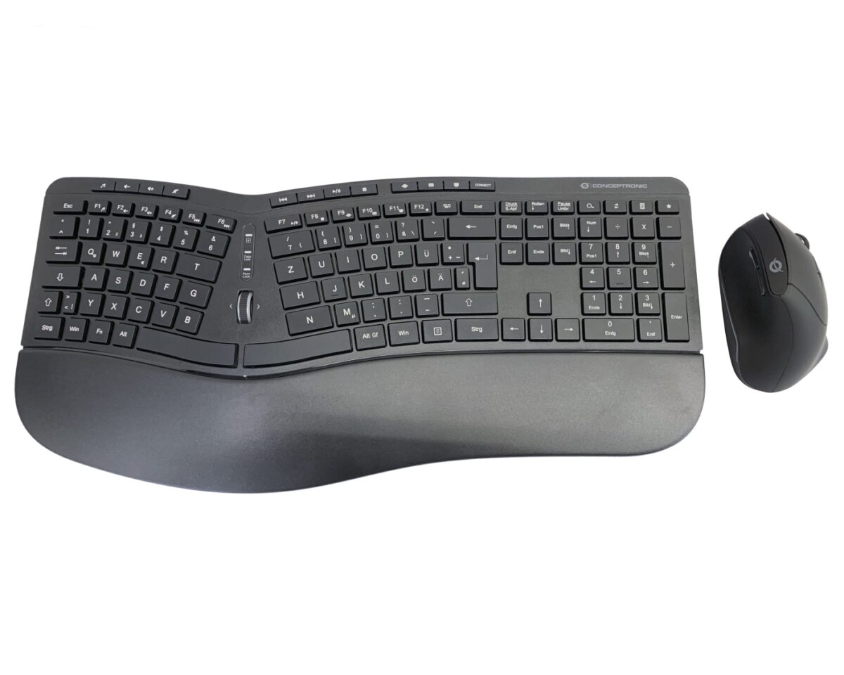 Alternative view of T+Ratón CONCEPTRONIC Wireless Alemán Negro (ORAZIO02DE)