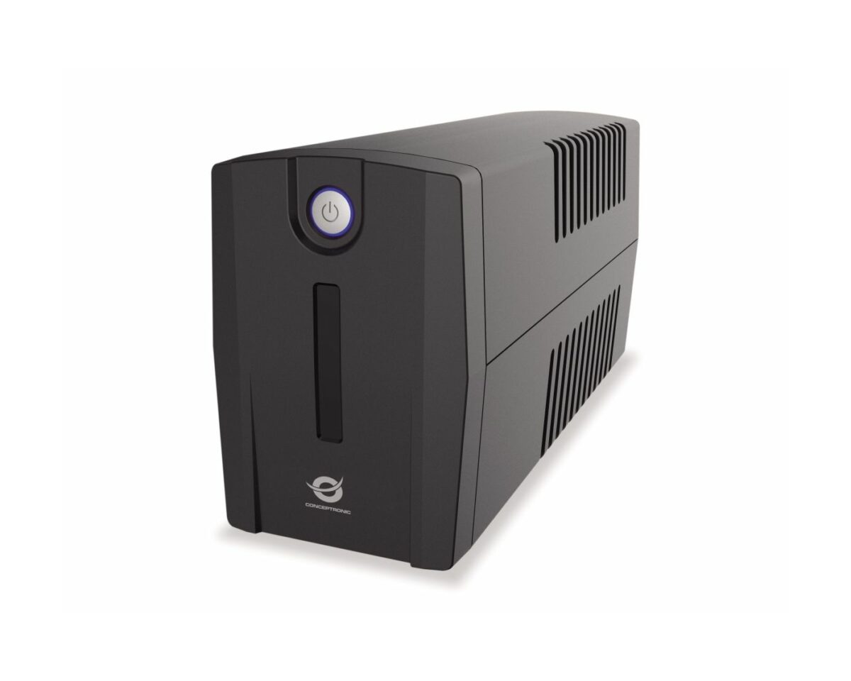 Alternative view of S.A.I. CONCEPTRONIC 1000VA 600W 4 Tomas Negra (ZEUS07E)