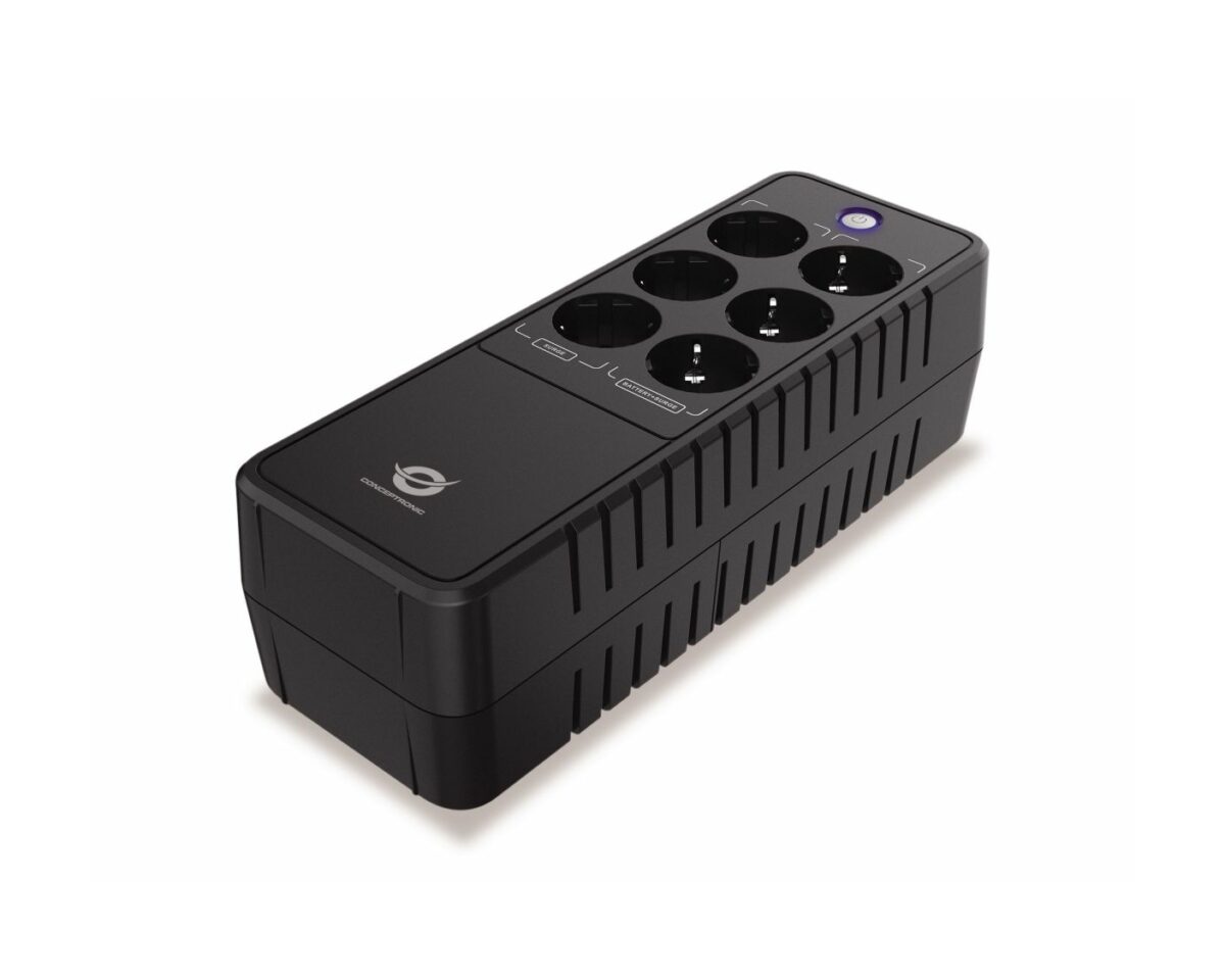 Alternative view of S.A.I. CONCEPTRONIC 850VA 490W 6xSchuko Negra (ZEUS09E)