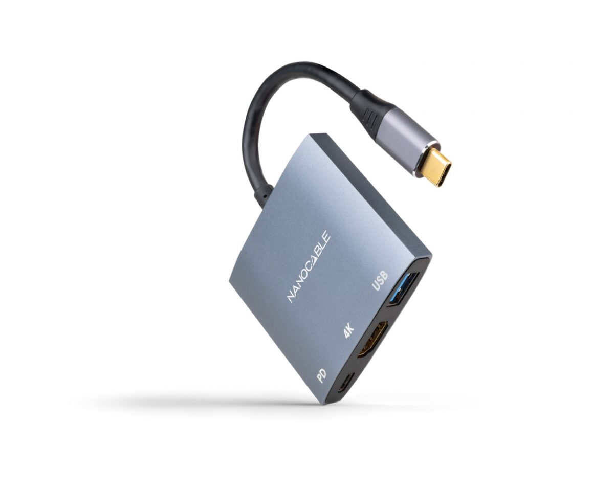 Alternative view of Adaptador Nanocable USB-C a USB-A/C/HDMI (10.16.4306)