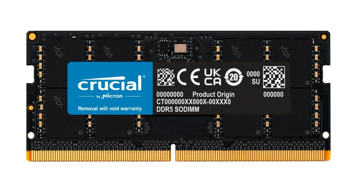 Alternative view of Módulo CRUCIAL DDR5 32Gb 4800MHz SODIMM (CT32G48C40S5)