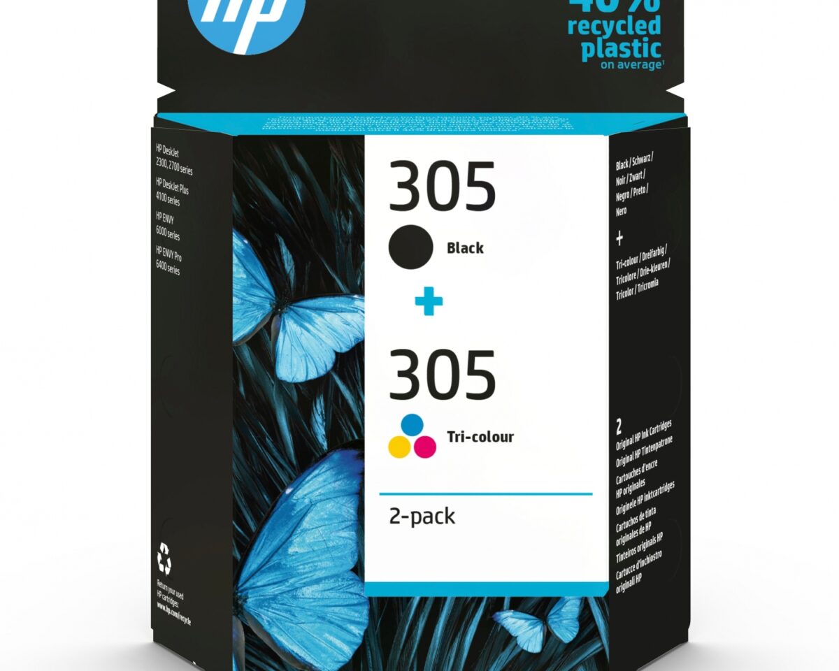 Alternative view of Tinta HP 305 Pack Negro/Tricolor 120/100 pág (6ZD17AE)