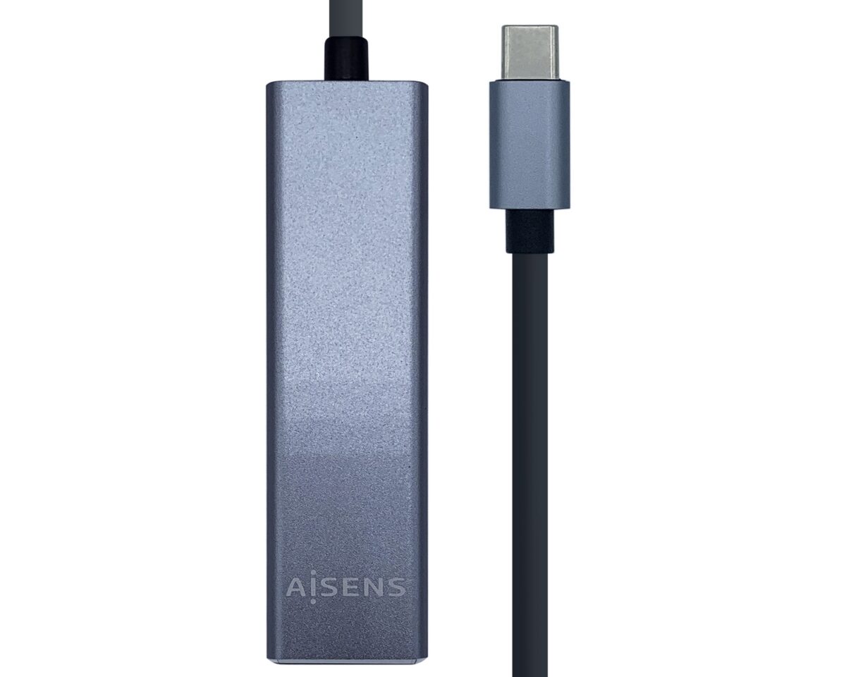 Alternative view of Adaptador AISENS USB-C a USB-A/RJ45 Gris (A109-0396)