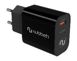 Cargador Pared NUBBEH 1USB-C 30W Negro (NBWALLCHB)