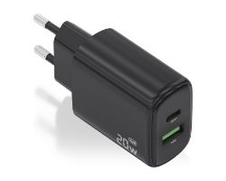 Cargador Pared AISENS Usb-A/Usb-C 20w Negro (A110-0910)
