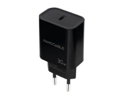 Cargador Pared Nanocable 1xUSB-C 30W Negro (10.10.2010)