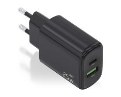 Cargador Pared AISENS Usb-C Usb-A 25W Negro (A110-0912)