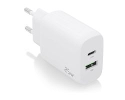 Cargador Pared AISENS USB-C USB-A 25W Blanco(A110-0758)