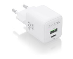 Cargador Pared AISENS GaN 20W USB-A/C (ASCH-20W2P010-W)