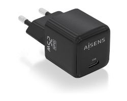 Cargador Pared AISENS GaN 25W USB-C (ASCH-25W1P013-BK)