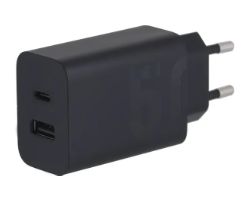 Cargador de Pared Motorola 50W USB-A/C Negro (SJMC502)