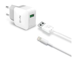 Cargador Pared CELLY USB-A Cable Lightning (TCUSBLIGHT)