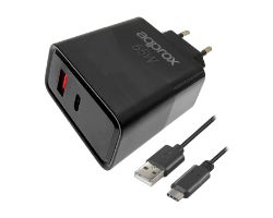 Cargador Pared Approx USB-A/USB-C Cable (APPUSBWALL65W)