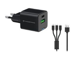 Cargador Pared CONCEPTRONIC USB-A/C GaN 33W (ALTHEA16B)
