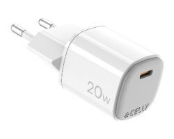 Cargador Pared CELLY 20W USB-C Blanco (UPTC1USBC20WWH)