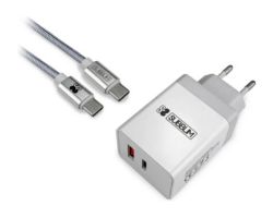 Cargador Pared SUBBLIM USB-A/C Cable USB-C (CHG-3WPD01)