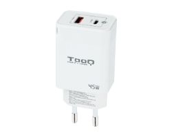 Cargador de Pared TooQ 45W USB-A/C (TQWC-GANQCPD45WT)