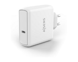 Cargador Pared AISENS 60W 1xUSB-C Blanco (ASCH-1PD60-W)