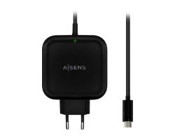 Cargador Pared AISENS 65W USB-C Negro (ASCH-1PD65WL-BK)