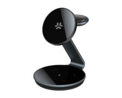 Cargador CELLY Wireless 3en1 15W Negro(MAGSTAND3IN1EVO)