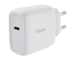 Cargador Trust Maxo 1xUSB-C 45W Pared Blanco (25138)